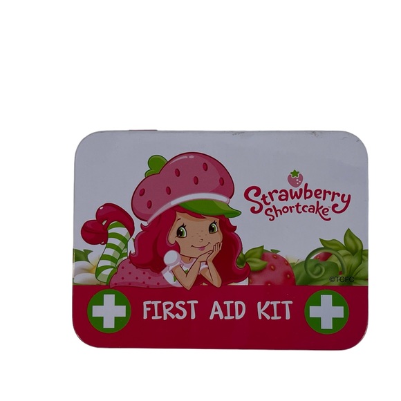 Vintage Other - Strawberry Shortcake first aid kit bandage gauze pad
